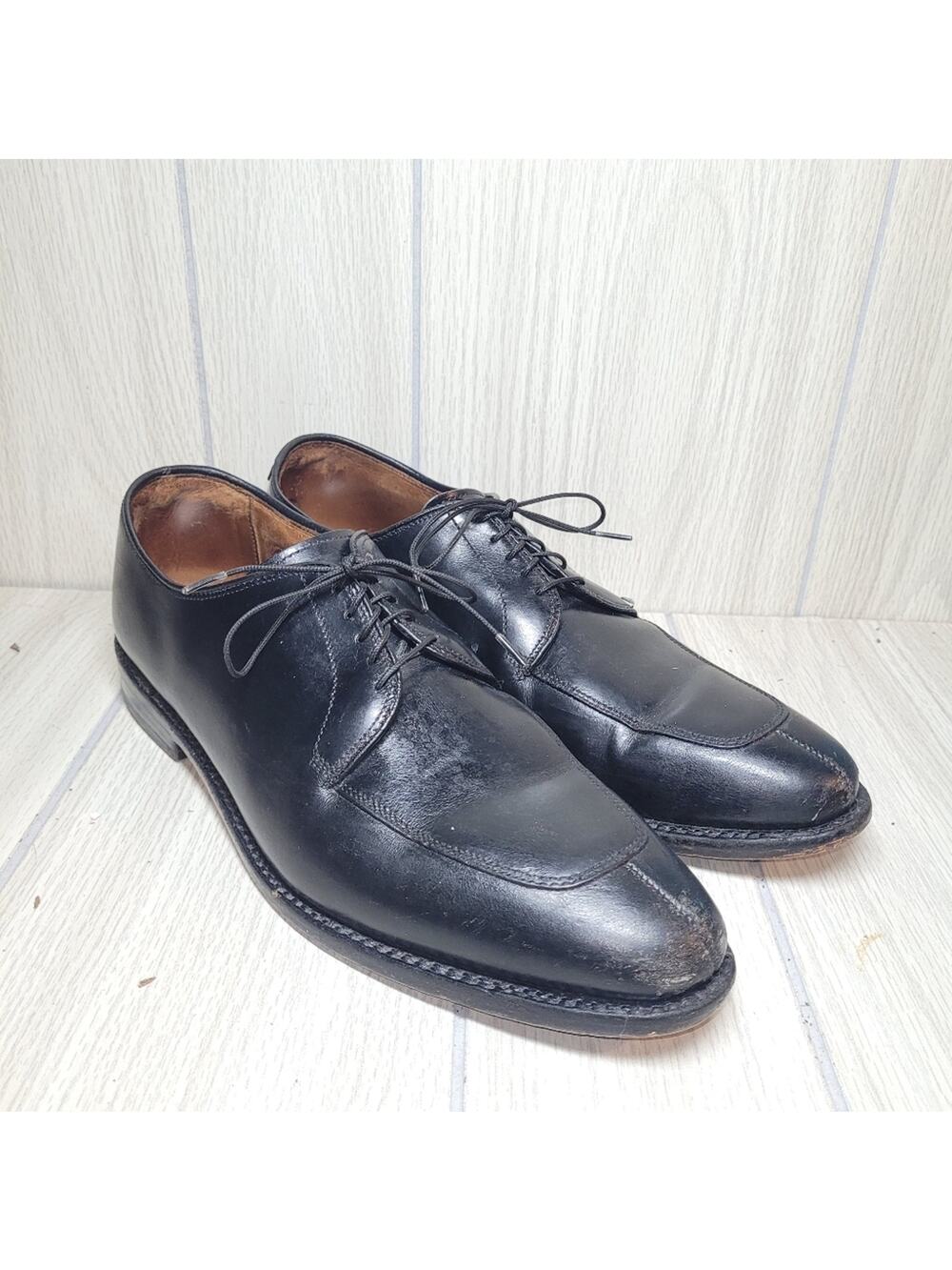 Allen Edmonds Mens Delray Split Toe Derby Shoes Black Size 9